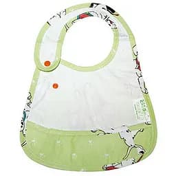 Непромокаемый нагрудник с карманом Эко Пупс Premium, 30х21 см, белый (СЛ2б)