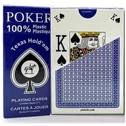 Карты игральные Piatnik 100% Plastic Poker Texas Hold'em (blue) (PT-135811)