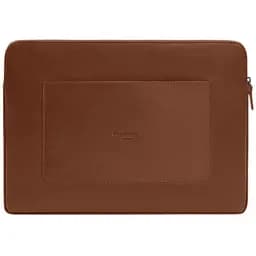 Кожаный чехол BlankNote для ноутбука на молнии с хлястиком и карманом Светло-коричневый