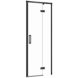 Душевые двери Cersanit Larga 80x195 R распашные профиль черный S932-123, Правая, прозрачный, черный