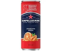 San Pellegrino Aranciata Rossa, 0,33 л, Напій газований соковмісний Червоний апельсин Сан Плігріно, ж/б