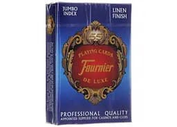 Карти гральні Fournier 818 Linen Finish Jumbo Index (red blue) (ВР_КИФ818) - мініатюра 3