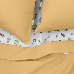 Комплект постільної білизни Cosas Honey CS2 Сімейний золотистий (Ranfors11_Honey_FoliageBirds_160x2) - мініатюра 3