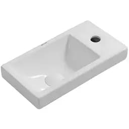 Умивальник меблевий Mixxus Premium Quadro-1501 400x215x105 мм з отвором під змішувач MP6502, Білий