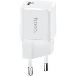 Адаптер мережевий блок живлення Hoco Starter N10 білий