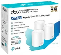 Система WiFi-Mesh Deco X50 AX3000, 3xGE LANWAN, 3мод TP-Link teh0017297 - мініатюра 5