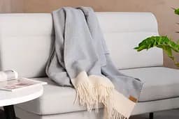 Плед Ardesto Leonardo Bianco 140x200 см 100% вовна блакитний pbe0050445 - мініатюра 10
