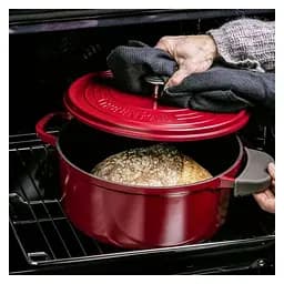 Каструля з кришкою GreenPan Featherweights 22 см 3,3 л з керамічним покриттям червоний (CC005432-001) - мініатюра 4