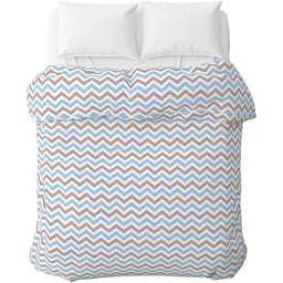 Пододеяльник Home Line Зиг Заг бязь 145х215 см голубо-коричневый (175860)