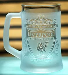 Пивний келих 660 мл Liverpool з гравіюванням подарунок для фаната ФК Ліверпуль футбольний кухоль