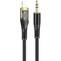 Кабель AUX Hoco UPA25 Transparent Discovery Edition Digital audio conversion cable Lightning Чорний