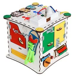 Розвиваючий бізикуб GoodPlay, з підсвічуванням, 25х25х25 см (K009)