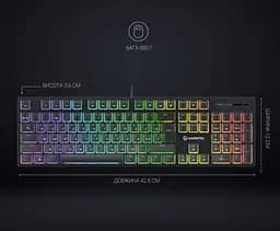 Клавіатура ігрова механічна GamePro GPMK-85 Black USB Blue Switch - мініатюра 10