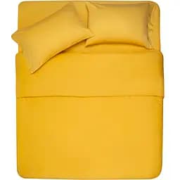 Простыня на резинке Ardesto Mix & Match сатин 180x200+30 см желтая (ART1820FSS)