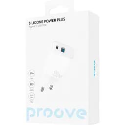 Мережевий зарядний пристрій Proove Silicone Power Plus 20W USB-C/USB-A White (WCSP2011002) [130278] - мініатюра 5