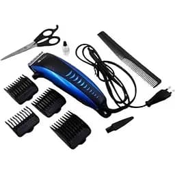 Машинка для стрижки Domotec MS-3302 4 насадки 45 мм нержавеющая сталь 12 Вт Черный с синим