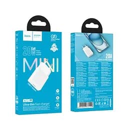 Мережевий зарядний пристрій Hoco N72 Speed single-port PD20W ultra-thin charger(EU білий - мініатюра 5