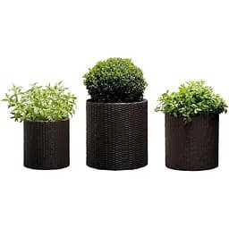 Горщик для квітів Keter S Cylinder Planter коричневий 7 л  (17197934521_S) - мініатюра 5