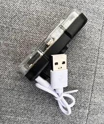 Велосипедна мигалка з білим світлом AS1010 збоку вело фара габарит акумуляторний 4 режими