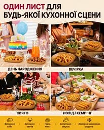Одноразові пергаментні форми для випікання та смаження в аерофритурі та мультиварці, прямокутні, 50 шт. Коричневий 88475 - мініатюра 7