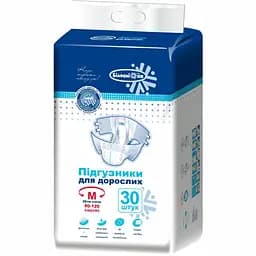 Подгузники для взрослых Білосніжка №30 размер M (80-120 см) 30 шт.