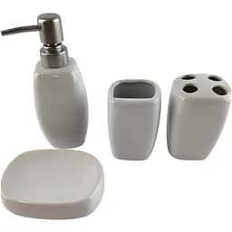 Набор аксессуаров для ванной комнаты No brand керамический белый 23x21x11 см