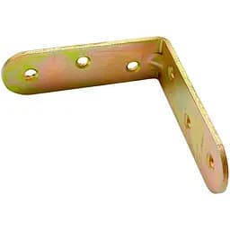 Кутник меблевий кронштейн TNX №6 60 х 60 х 20мм жовтий цинк (10 шт.)