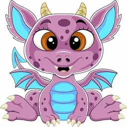 Набір для розпису по номерах Strateg Мультяшний дракошка 30х30 см (ES-0852)