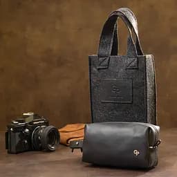 Шкіряна косметичка для чоловіків Grande Pelle 11507 чорний - мініатюра 7
