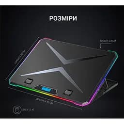 Охолоджувальна підставка для ноутбука до 17,3 дюйма GamePro GPCP-940 6xfans - мініатюра 14