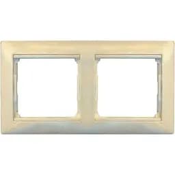 Рамка Brille двойная горизонтальная/вертикальная белая Cariva 773652