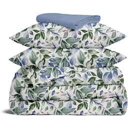 Комплект постільної білизни Cosas Watercolor flowers CS5 Євро зелений (FoliageGreenBlue_117Cloud_200)