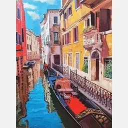 Полотно на картоне с контуром Rosa Start Города №2 30х40 хлопок акрил