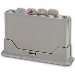 Набір обробних дошок Magio MG-1133 на підставці щільні 4 предмети Сірий