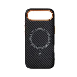 Карбоновый чехол для Apple iPhone 17 Air, LikeCarbon2 SE MagCase, черный, тонкий защитный чехол-панель из поликарбоната с магнитами N52, MagSafe, противоударный, совместим с беспроводной зарядкой, приподнятые края для защиты камеры, ArmorStandart (ARM89155) - мініатюра 2