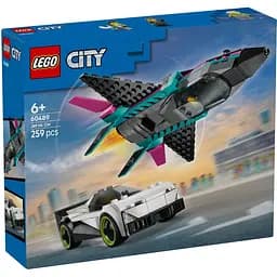 Конструктор LEGO City Реактивный самолет против автомобиля 259 деталей (60489)