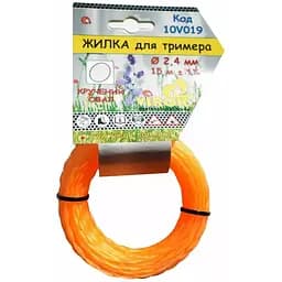 Жилка тримера Virok Кручений овал діаметр 2.4 мм довжина 15 м (10V019)