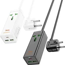 Мережевий подовжувач Hoco AC9A Talent PD30W (1C2A with 1 socket) Desktop Charger Black - мініатюра 4