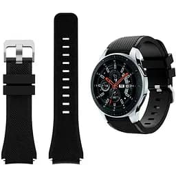 Ремешок 22мм для Samsung Galaxy Watch 46mm Silver SM-R800NZSASEK - черный силикон размер L (WB943344)