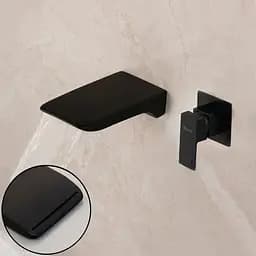 Змішувач для умивальника прихованого монтажу Rea Mason (REA-B0690) чорний - матовий - мініатюра 5