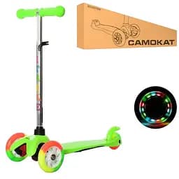 Дитячий самокат iTrike BB 3-013-4-A-GR MINI колеса, що світяться - мініатюра 2