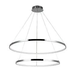 Люстра стельова LED Levistella 7529832-2A CHROME LED (600+800), 100W, хром, сучасний стиль з пультом, три режими світла, діаметр