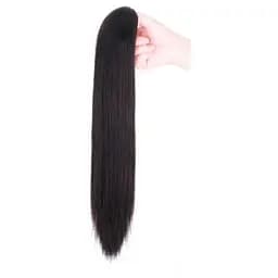 Шиньйон накладний хвіст на шпильці Didaka пряме волосся 50 см "Брюнетка" K0973-1