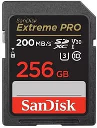 Карта пам'яті SD 256GB C10 UHS-I U3 R200/W140MB/s Extreme Pro V30 SanDisk teh0013331