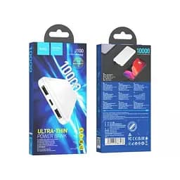 Зовнішній акумулятор Power bank HOCO J100 10000 mAh батарея заряджання Білий - мініатюра 5