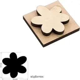 Штамп для вибійки Rosa Talent №22 Ботаніка 4.5x4.5см