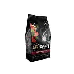 Сухой корм Вкусный Savory Small Breed, богатый свежей индейкой и ягненком, 3 кг для собак малых пород (индейка и ягненок)