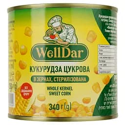 Кукуруза WellDar сахарная стерилизованная 340 г