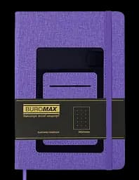 Блокнот діловий Buromax Comfort А5 96 арк. в крапку обкладинка штучна шкіра фіолетовий (BM.295309-07) - мініатюра 2