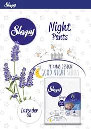 Підгузки-трусики дитячі Sleepy Night maxi 4 (7-16 кг) 30 шт. нічні - мініатюра 2
